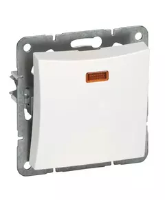 Переключатель 1-кл. СП Дуэт 10А IP20 с индикацией механизм бел. SchE WDE000163