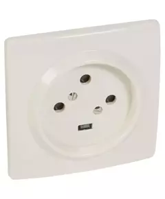Розетка 1-м СП 20А IP20 3P+E 380Вт защ. шторки на винтах сл. кость Leg 055455