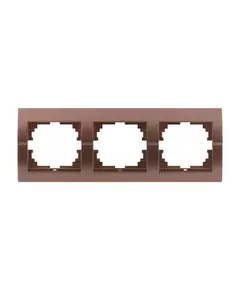 Рамка 3-м Deriy горизонт. свет. корич. LEZARD 702-3100-148
