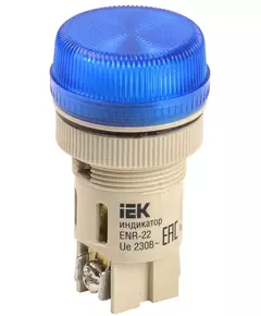 Лампа светосигнальная ENR-22 d22мм 240В AC син. цилиндр неон IEK BLS40-ENR-K07