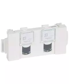 Розетка компьютерная 2-м СП 4мод. Mosaic RJ45 кат.5E UTP CD с механизмом быстр. подключ. механизм бел. Leg 076541