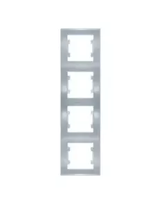 Рамка 4-м Бриллиант верт. серебр. UNIVersal 7949742