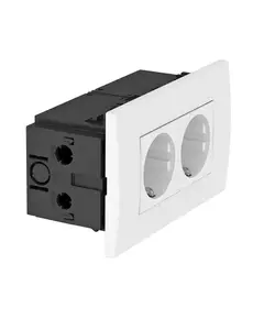 Блок розеточный 2-м AR45 2хModul45 SDE-RW D0RW2 16А 84х140х59мм укомплектован. бел. OBO 6119407