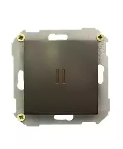 Выключатель 1-кл. СП Simon 34 10А IP20 с подсветкой механизм графит Simon 34104-038