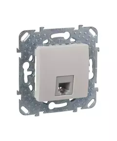 Розетка телефонная 1-м СП Unica RJ11 4 контакт. механизм беж. SchE MGU5.492.25ZD