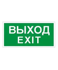 Пиктограмма "Выход/Exit" ПЭУ 011 242х50 PC-M (уп.2шт) СТ 2502000790