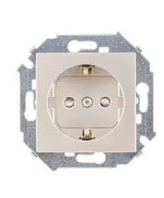 Розетка 1-м СП Simon 15 16А IP20 250В с заземл. винтов. клеммы механизм шампань Simon 1591432-034