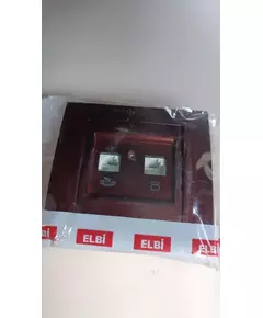 Розетка компьютерная + телефонная 2-м Zena RJ45 кат.6 + RJ11 орех ABB 500-012900-249