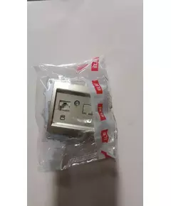 Розетка компьютерная Zena кат.6 + гнездо механизм титаниум ABB 609-011400-247