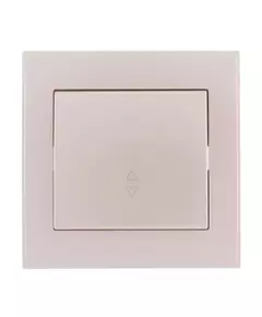 Переключатель проходной 1-кл. СП Rain 10А IP20 жемчуж./бел. метал. LEZARD 703-3030-105