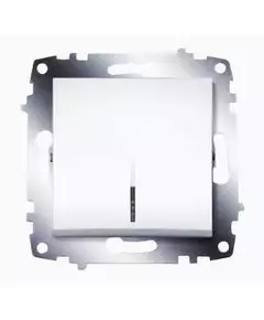 Выключатель 1-кл. 1мод. СП Cosmo 10А IP20 с подсветкой механизм бел. ABB 619-010200-201