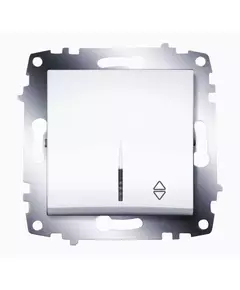 Переключатель 1-кл. СП Cosmo 10А IP20 (сх. 6) с подсветкой механизм бел. ABB 619-010200-210