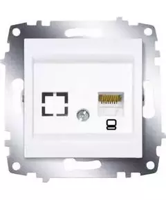Розетка компьютерная 1-м Cosmo RJ45 кат.6 + гнездо механизм бел. ABB 619-010200-247