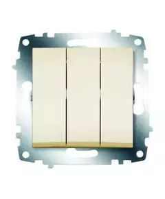 Выключатель 3-кл. 1мод. СП Cosmo 10А IP20 механизм крем. ABB 619-010300-254