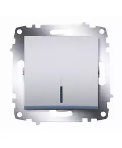Выключатель 1-кл. 1мод. СП Cosmo 10А IP20 с подсветкой механизм алюм. ABB 619-011000-201