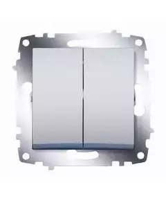 Выключатель 2-кл. 1мод. СП Cosmo 10А IP20 механизм алюм. ABB 619-011000-202