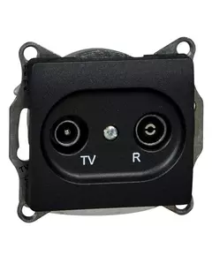 Розетка телевизионная оконечная TV/R Glossa 1дБ механизм антрацит SchE GSL000794