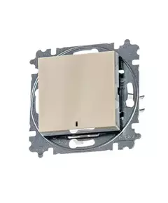 Выключатель 1-кл. СП Levit IP20 с подсветкой сл. кость/бел. ABB 2CHH590146A6017