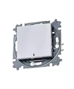 Выключатель 1-кл. СП Levit IP20 с подсветкой бел./дым. черн. ABB 2CHH590146A6062