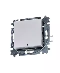 Выключатель 1-кл. СП Levit IP20 с подсветкой жемчуж./ледяной ABB 2CHH590146A6068