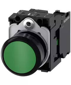 Кнопка 22мм круглая пластик зел. Siemens 3SU11000AB401BA0