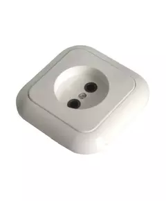 Розетка 1-м СП 16А IP20 без заземл. бел. БЕЛТИЗ РС 16-006