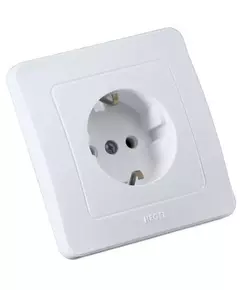 Розетка 1-м СП Мастер 16А IP20 250В с заземл. бел. HEGEL РС16-311