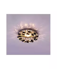 Светильник Venecia 51 05 71 1х50Вт GU5.3 MR16 IP20 декор. огран. стекло основание хром стекло прозр./черн. ИТАЛМАК IT8291