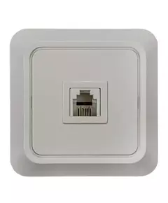Розетка телефонная 1-м СП Bolleto 7034 16А IP20 бел. ASD / IN HOME 4690612000398