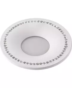 Светильник декоративный встраиваемый DLS-V103 GU5.3 WHITE "Vernissage" без лампы GU5.3 металл бел. отделка стразами литой Fametto 10727