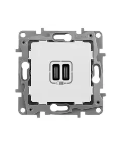 Устройство зарядное Etika с двумя USB-разъемами тип C-тип C 240В/5В 3000мА сл. кость Leg 672335