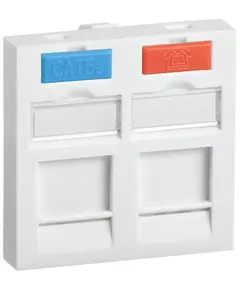 Вставка для 2 мод. Keystone Jack 45х45мм с маркером ITK CS6-22M