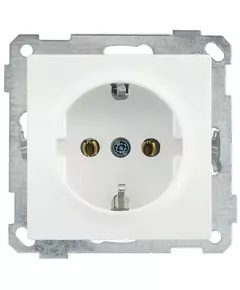 Розетка 1-м СП Bolero РС11-1-0-Б 16А IP20 с заземл. механизм бел. IEK ERB11-K01-16-1