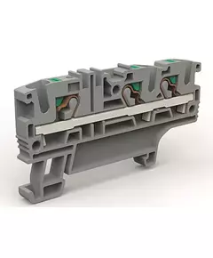 Клемма проходная 3 точки подключения на 4кв.мм DKC ZEFC410GR