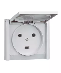 Розетка 1-м СП Plexo 20А IP44 230В 2P+E сер. Leg 055703