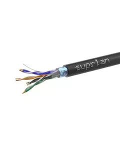 Кабель витая пара F/UTP кат.5E 4х2х24AWG solid Cu PE Out. Median 305м (м) SUPRLAN 01-1034-1
