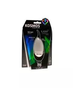 Лампа светодиодная KOSMOS premium 3Вт свеча на ветру E14 230В 4500К Космос KLED3wCW230vE1445