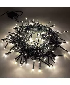 Гирлянда светодиодная "Нить Мишура" 2м 200LED 220В IP20 зел. провод тепл. свет ЭРА Б0047970