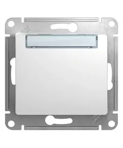 Механизм кнопки нажимной 1-кл. СП Glossa 10А IP20 (сх. 1) с табличкой бел. SchE GSL000119