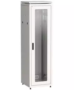Шкаф сетевой 19дюйм LINEA N 42U 600х600мм стекл. передн. дверь (3 коробки) сер. ITK LN35-42U66-G