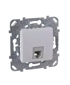 Розетка телефонная 1-м СП Unica RJ11 4 контакт. механизм бел. SchE MGU5.492.18ZD