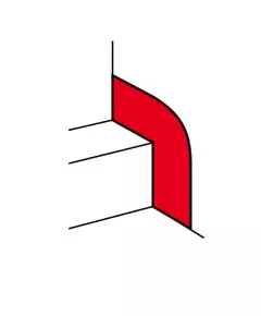 Накладка на стык со стеной для кабель-канала шириной 195-220 Leg 010699