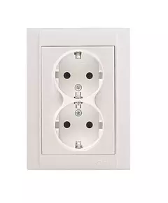 Розетка 2-м СП Defne 16А IP20 с заземл. бел. Makel 42001057