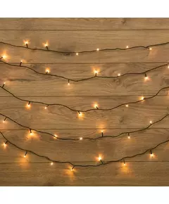 Гирлянда светодиодная "Твинкл Лайт" 15м 120LED тепл. бел. 6.9Вт 220-240В IP20 с контроллером 8 режимов провод ПВХ темн. зел. Neon-Night 303-056