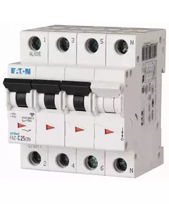 Выключатель автоматический модульный 4п (3P+N) D 0.5А 15кА FAZ-D0.5/3N EATON 278982
