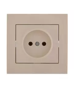 Розетка 1-м СП Rain 16А IP20 без заземл. керамика крем. LEZARD 703-0303-121