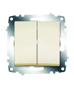 Выключатель 2-кл. 1мод. СП Cosmo 10А IP20 механизм крем. ABB 619-010300-202