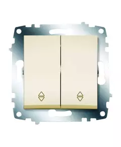 Переключатель 2-кл. 1мод. СП Cosmo 10А IP20 (сх. 6) механизм крем. ABB 619-010300-211