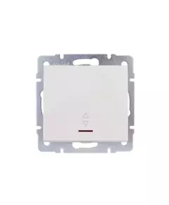 Переключатель проходной 1-кл. СП Rain IP20 с подсветкой механизм бел. LEZARD 703-0288-114
