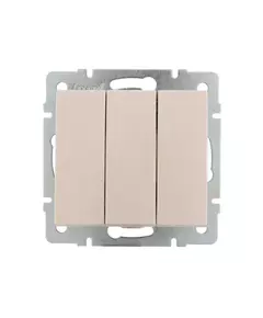 Выключатель 3-кл. СП Rain IP20 механизм крем. LEZARD 703-0388-109